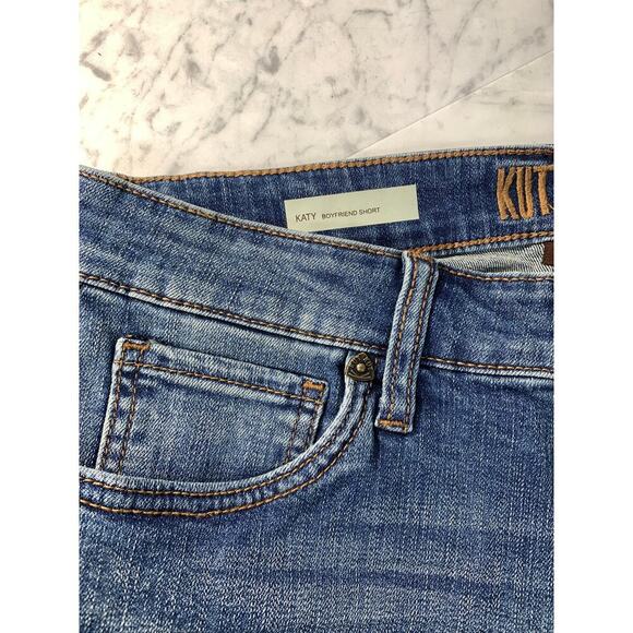 KUT FROM THE KLOTH Katy Boyfriend Shorts 4 Denim 30"x6.5" Cut-Off KS757MA4R NWT - Picture 5 of 7